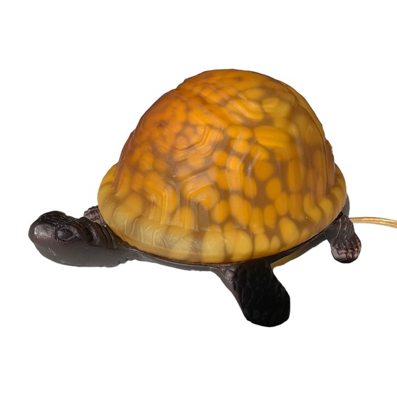 Meyda Tiffany Other - Vintage 90’s Meyda Tiffany Amber Turtle Light (Baby Nightlight Nursery Tortoise)